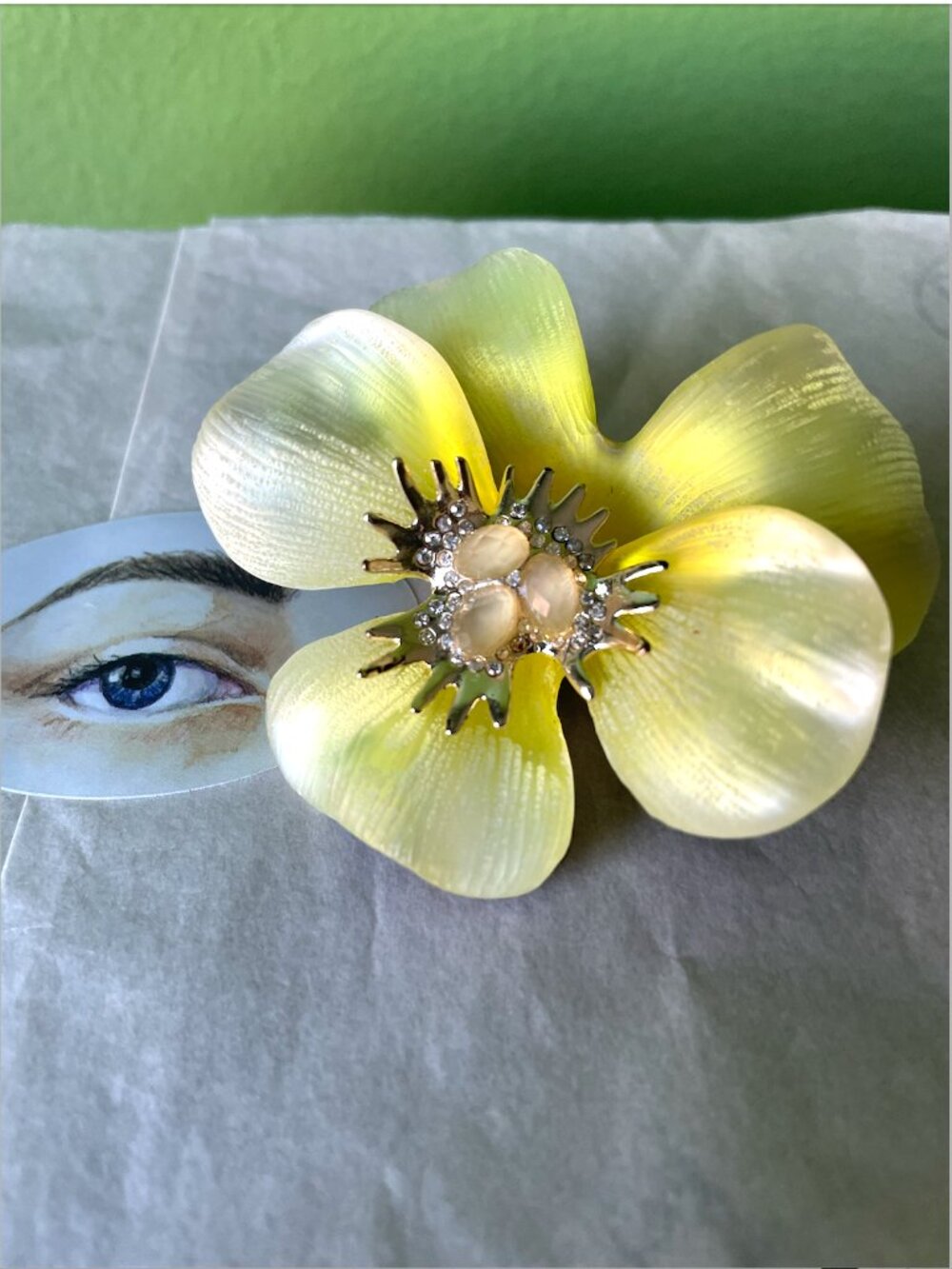 Alexis Bittar | Alexis Bittar Lucite and Crystal Ophelia Pansy Brooch